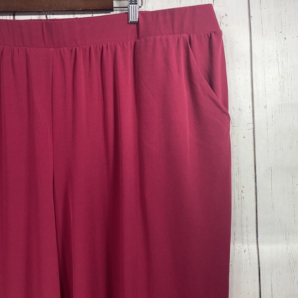 Lane Bryant Womens Cropped Pants Pull On Minimalist Soft Wide Leg Elastic Waist  - Picture 3 of 14